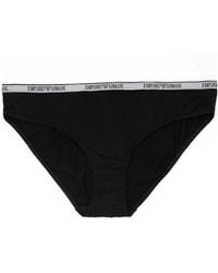 Emporio Armani - Logo Detail Panties - Lyst