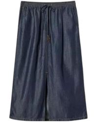 Twinset - Chambray Midi Skirt - Lyst