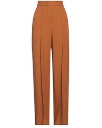 Tory Burch - Solid-Color High-Waisted Wide-Leg Pants - Lyst