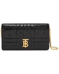 Burberry - Lola Sequin Embellished Wallet-On-Strap - Lyst