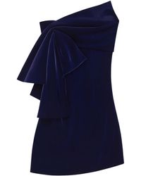 Givenchy - Oversized Bow Velvet Bustier Dress - Lyst