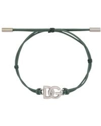Dolce & Gabbana - Logo Plaque Knot-Fastened Bracelet - Lyst
