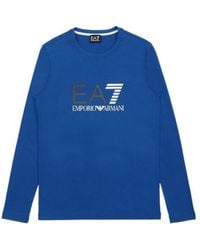 EA7 - Logo T-Shirt With Round Neck - Lyst