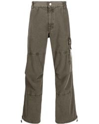 Moschino - Logo Patch Wide Leg Trousers - Lyst