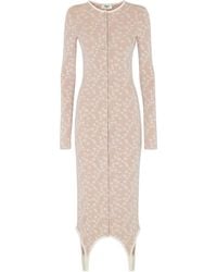 Fendi - Floral Motif Cut-Out Asymmetric Hem Dress - Lyst