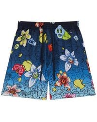 CASABLANCA - Graphic Printed Drawstring Shorts - Lyst