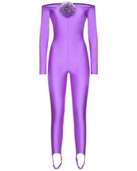 GIUSEPPE DI MORABITO - Shiny Elastic Knit Jumpsuit - Lyst
