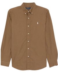 Polo Ralph Lauren - Logo Embroidered Curved Hem Shirt - Lyst