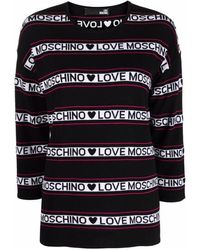Moschino - Inlaid Logo Nine-Cent Sleeve Pullover - Lyst
