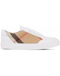 Burberry - Vintage Check Canvas & Leather Sneaker - Lyst