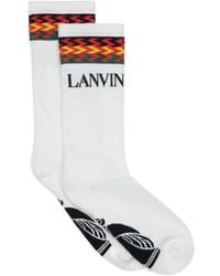 Lanvin - Logo Intarsia Ribbed Socks - Lyst