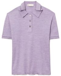 Tory Burch - Oversized Silk Polo Shirt - Lyst