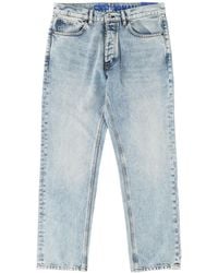 BOSS - Hugo Logo Patch Straight Leg Jeans - Lyst