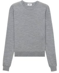 Saint Laurent - Crew Neck Long-Sleeved Knitwear - Lyst