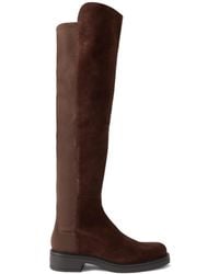Stuart Weitzman - 5050 Celia Suede And Stretch Over-The-Knee Boots - Lyst