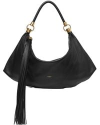 Chloé - Chloé Logo Detailed Zipped Shoulder Bag - Lyst