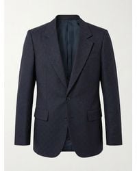 Gucci - Single-Breasted Gg Wool Jacket - Lyst