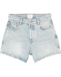 Anine Bing - Belt-Loop Denim Shorts - Lyst