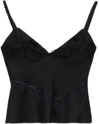 MSGM - Lace Trim Camisole Top - Lyst