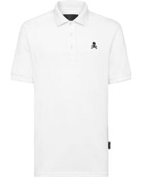 Philipp Plein - Gothic Plein Short-Sleeve Cotton Polo Shirt - Lyst