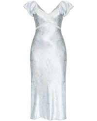 LoveShackFancy - Eline Lace-Trim Midi Dress - Lyst