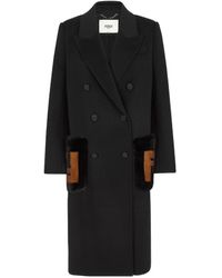 Fendi - Double Breasted Pocket-Detailed Trench Coat - Lyst