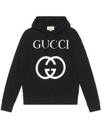 Gucci - Gg Logo-Print Hoodie - Lyst