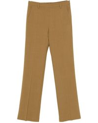 forte_forte - Wool Viscose Twill Regular Waist Pants - Lyst