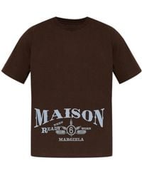 MM6 by Maison Margiela - Logo Printed T-Shirt - Lyst