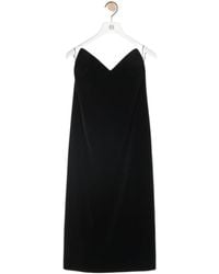 Loewe - Bustier Velvet Dress - Lyst