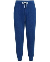 Brunello Cucinelli - Cotton English Rib Knit Trousers With Zipper Cuffs - Lyst