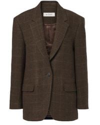 Rohe - Checked Oversized Wool Blazer - Lyst