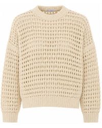 Brunello Cucinelli - Open-Knit Sequined Sweater - Lyst