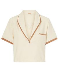 Johanna Ortiz - Cropped Cotton-Blend Terry Top - Lyst