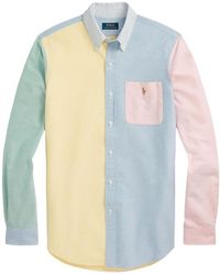 Polo Ralph Lauren - Oxford Colour-Block Long-Sleeved Shirt - Lyst