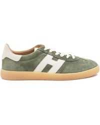 Hogan - Logo Embossed Lace-Up Sneakers - Lyst