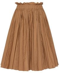 RED Valentino - Ruffle Detail Pleated Skirt - Lyst