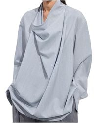 Bottega Veneta - Light Wool Toile Blouse - Lyst