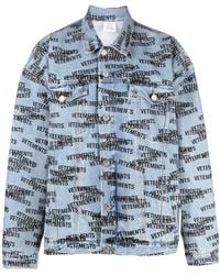 Vetements - Logo Stamped Denim Jacket - Lyst
