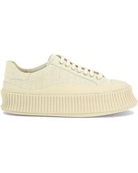 Jil Sander - Panelled Round-Toe Sneakers - Lyst