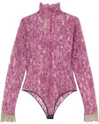 Valentino - Lace Long-Sleeved Bodysuit - Lyst