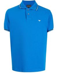Emporio Armani - Logo Printed Short Sleeved Polo Shirt - Lyst
