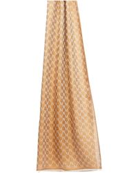 Max Mara - Panire Monogram Patterned Frayed Edge Scarf - Lyst