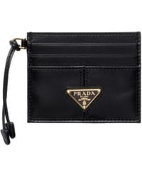 Prada - Logo Plaque Open Top Card Holder - Lyst