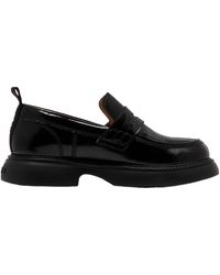 Ganni - Logo Plaque Round-Toe Loafers - Lyst