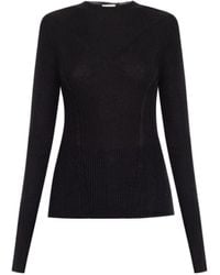 Lanvin - Ribbed Crewneck Jumper - Lyst