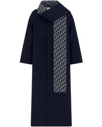 Dior - Coat With Scarf Collar - Lyst