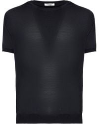Kangra Cashmere - Kangra Crewneck Short Sleeve Knitwear - Lyst