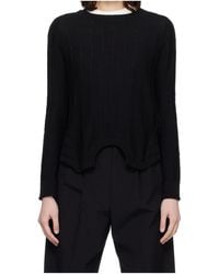 MM6 by Maison Margiela - Ribbed Crewneck Sweater - Lyst