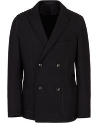 Giorgio Armani - Lapel Long-Sleeved Cashmere Suit Jacket - Lyst